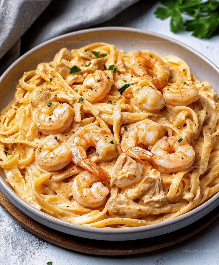 Creamy Cajun Shrimp And Chicken Pasta Recipe